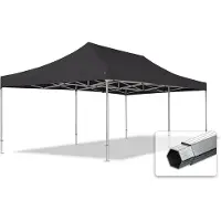 TOOLPORT 4x8 m Easy up partytent PVC, PROFESSIONAL alu 50 mm, zwart