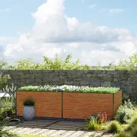 GFP 297 x 150 x 77 cm Moestuinbak, Laklaag met houtoptiek