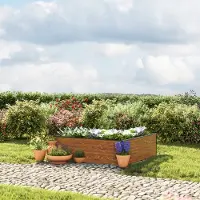 GFP 119 x 119 x 39 cm Moestuinbak, Laklaag met houtoptiek