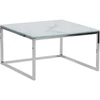Beliani BREA - Salontafel - Wit/Zilver - Veiligheidsglas