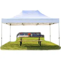 TOOLPORT 4x6 m Easy up partytent, PROFESSIONAL alu 50 mm, wit