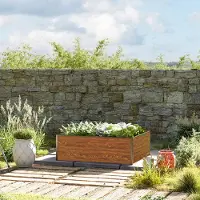 GFP 119 x 99 x 39 cm Moestuinbak, Laklaag met houtoptiek