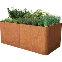 PRIMEYARD 146 x 80 x 80 cm Moestuinbak, cortenstaal, roest look