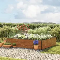 GFP 195 x 150 x 39 cm Moestuinbak, Laklaag met houtoptiek
