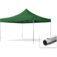 TOOLPORT 4x4 m Easy up partytent PROFESSIONAL alu 40mm, donkergroen