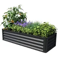 PRIMEYARD 150 x 60 x 35 cm Moestuinbak, staal, antraciet