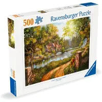 Ravensburger puzzel Cottage by the River - 500 stukjes.