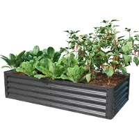 PRIMEYARD 150 x 75 x 35 cm Moestuinbak, staal, antraciet