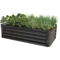 PRIMEYARD 120 x 60 x 35 cm Moestuinbak, staal, antraciet