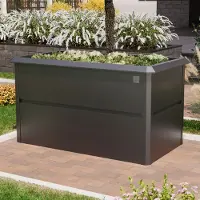 PRIMEYARD 150 x 85 x 77 cm Moestuinbak, staal, antraciet metallic, Incl. bescherming tegen slakken