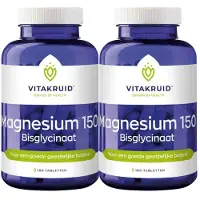 Vitakruid 2x Magnesium 150 Bisglycinaat 180 Tabletten