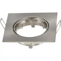 Aigostar Inbouwframe 82mm x 82mm | vierkante kantelbare inbouwspot RVS | boorgat Ø 74 mm