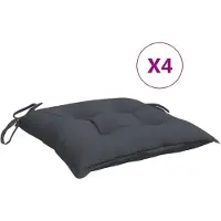 vidaXL Stoelkussens 4 st 50x50x7 cm oxford stof antracietkleurig