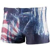 Beco zwemboxer donkerblauw/rood/wit polyamide/elastaan