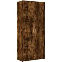 vidaXL Hoge kast 80x42,5x185 cm bewerkt hout gerookt eikenkleurig