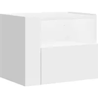 vidaXL Nachtkastje wandgemonteerd 45x30x35 cm wit