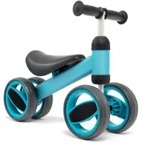 Trendmix Loopfiets Met 4 Wielen Blauw - Balance Bike - Kinderloopfiets - Balansfiets - 1 tot 2 Jaar