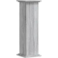 vidaXL Plantenstandaard 33x33x100 cm bewerkt hout grijs sonoma eiken