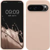 Kwmobile telefoonhoesje geschikt voor Google Pixel 9 Pro XL - Hoesje met siliconen coating - Smartphone case in kokosmelk