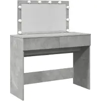 vidaXL Kaptafel met LED-verlichting 100x40x120 cm betongrijs