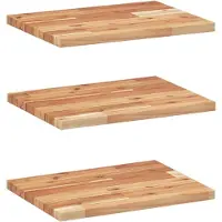 vidaXL Wandschappen 3 st zwevend olieafwerking 60x30x2 cm acaciahout