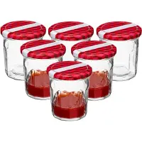Secret De Gourmet Inmaakpot/voorraadpot - 12x stuks - 280 ml - glas - met schroefdeksel - weckpot