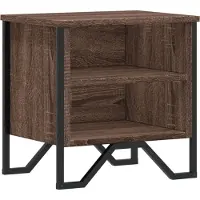 vidaXL Nachtkastje 40x30x40 cm bewerkt hout bruin eikenkleur