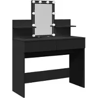 vidaXL Kaptafel met LED-verlichting 100x40x130 cm zwart