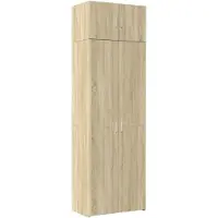 vidaXL Opbergkast 70x42,5x225 cm bewerkt hout sonoma eikenkleurig