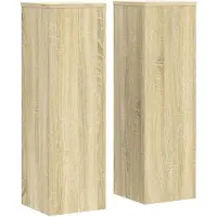 vidaXL Plantenstandaards 2 st 25x25x80 cm bewerkt hout sonoma eiken