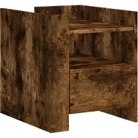 vidaXL Nachtkastje 45x50x50 cm bewerkt hout gerookt eikenkleurig
