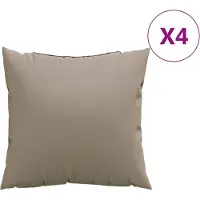 vidaXL Bankkussens 4 st 40x40 cm stof taupe