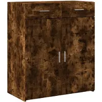 vidaXL Dressoir 80x42,5x93 cm bewerkt hout gerookt eikenkleurig