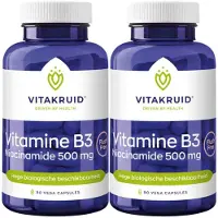 Vitakruid 2x Vitamine B3 Niacinamide 500 mg 90 vegancapsules