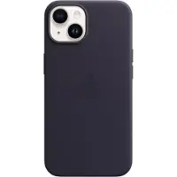Apple iPhone 14 Back Cover met MagSafe Leer Inkt