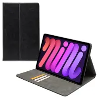 Mobilize Flipcase voor iPad Mini 6 - - Zwart - 7.9 inch - Kunststof - Kunstleer - Volledige bescherming