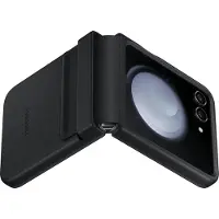 Samsung Galaxy Z Flip 5 Back Cover Leer Zwart