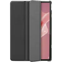 Just in Case Smart Tri-Fold Lenovo Tab P12 Book Case Zwart