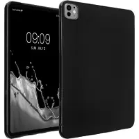Kwmobile Hoes geschikt voor Apple iPad Pro 11" (2024) - Siliconenhoes voor tablet in mat zwart - Tablet cover