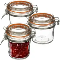 Secret De Gourmet Inmaakpot/voorraadpot - 12x stuks - 330 ml - glas met beugelsluiting - weckpot