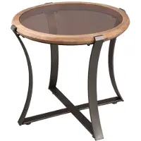 Ptmd Cami Natural fir wood coffeetable bended frame M