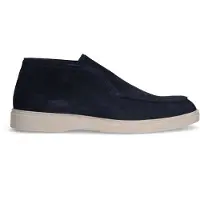 Manfield Donkerblauwe suède boots | Maat 45