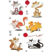 Herma Stickers fladderende katten