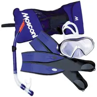 Mosconi Trio Bora Snorkeling Set Blauw EU 38-39