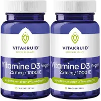 Vitakruid 2x Vitamine D3 25 mcg Vegan 120 tabletten