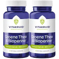 Vitakruid 2x Groene Thee & Bioperine 60 vegancapsules
