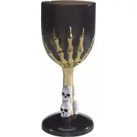 Smiffys Horror kelk - 4x - beker - zwart - Gotisch - Halloween - wijnglas - drinkbeker - horror