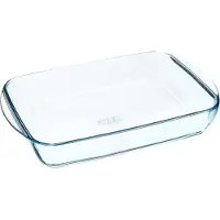 Pyrex 3x Rechthoekige glazen ovenschaal 2,6 liter 35 x 23 x 5 cm -