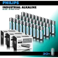 Philips Industrial Alkaline batterijen - AA penlite batterijen - voordeelverpakking - 30 stuks
