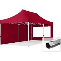 TOOLPORT 3x6 m Easy up partytent PROFESSIONAL alu 40mm met zijwanden (panorama), rood